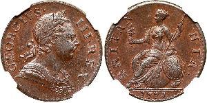 1/2 Penny Königreich Großbritannien (1707-1801) Bronze Georg III (1738-1820)