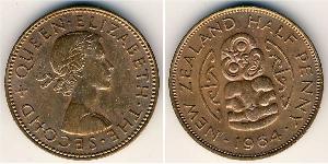 1/2 Penny Neuseeland Bronze 