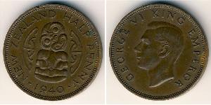 1/2 Penny Neuseeland Bronze 