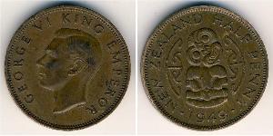 1/2 Penny New Zealand Bronze 