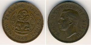 1/2 Penny New Zealand Bronze 