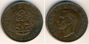 1/2 Penny New Zealand Bronze 