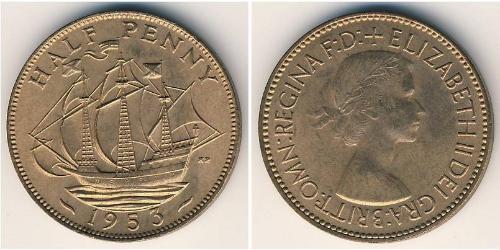 1/2 Penny Royaume-Uni Bronze 