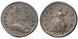 1/2 Penny Royaume de Grande-Bretagne (1707-1801) Bronze George III (1738-1820)