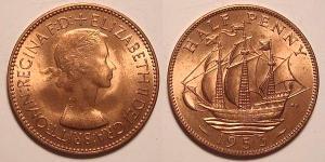 1/2 Penny United Kingdom (1922-) Bronze Elizabeth II (1926-2022)