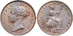 1/2 Penny Vereinigtes Königreich von Großbritannien und Irland (1801-1922) Bronze Victoria (1819 - 1901)