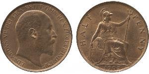 1/2 Penny Vereinigtes Königreich von Großbritannien und Irland (1801-1922) Bronze Eduard VII (1841-1910)