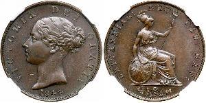 1/2 Penny Vereinigtes Königreich von Großbritannien und Irland (1801-1922) Bronze Victoria (1819 - 1901)