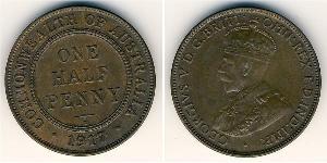 1/2 Penny Ôstralie (1788 - 1939) Bronze George V (1865-1936)