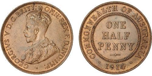 1/2 Penny Ôstralie (1788 - 1939) Bronze George V (1865-1936)