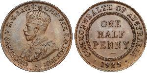1/2 Penny Australia (1788 - 1939) Bronzo Giorgio V (1865-1936)