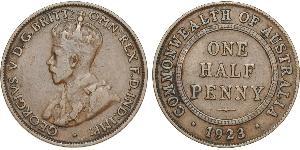 1/2 Penny Australia (1788 - 1939) Bronzo Giorgio V (1865-1936)