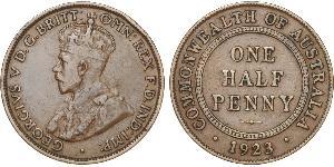 1/2 Penny Australia (1788 - 1939) Bronzo Giorgio V (1865-1936)