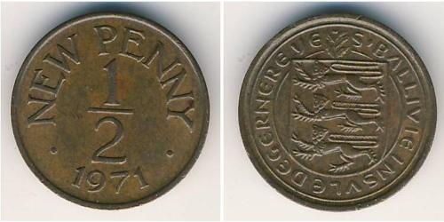 1/2 Penny Baliato di Jersey (1066 - ) Bronzo 
