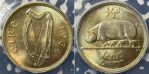 1/2 Penny Irlanda (1922 - ) Bronzo 
