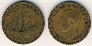 1/2 Penny Regno Unito  Bronzo 