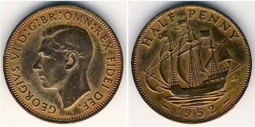 1/2 Penny Regno Unito  Bronzo 