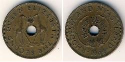 1/2 Penny Southern Rhodesia (1923-1980) Bronzo 