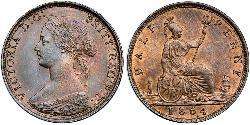 1/2 Penny Reino Unido Cobre Victoria (1819 - 1901)