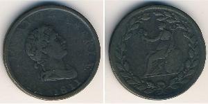 1/2 Penny Reino Unido Cobre 