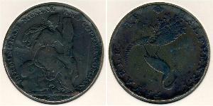 1/2 Penny Reino Unido Cobre 