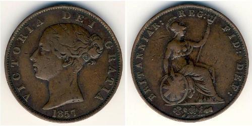 1/2 Penny Reino Unido Cobre 
