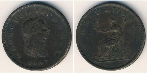 1/2 Penny Royaume-Uni Cuivre 