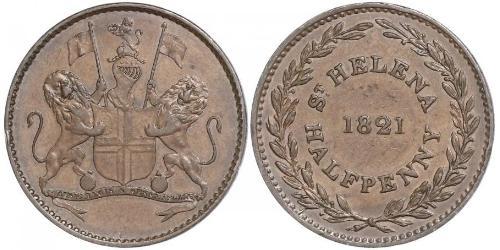 1/2 Penny Île Sainte-Hélène (1981 - ) Cuivre 