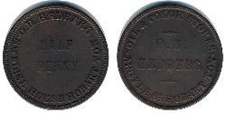 1/2 Penny Ôstralie (1788 - 1939) Cuivre 