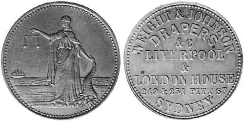 1/2 Penny Ôstralie (1788 - 1939) Cuivre 