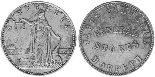 1/2 Penny Ôstralie (1788 - 1939) Cuivre 