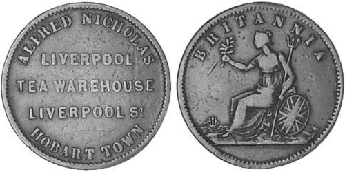 1/2 Penny Ôstralie (1788 - 1939) Cuivre 