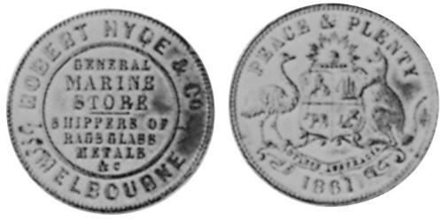 1/2 Penny Ôstralie (1788 - 1939) Cuivre 