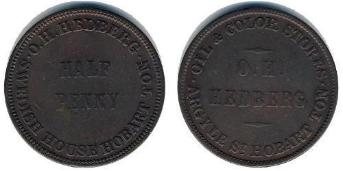 1/2 Penny Ôstralie (1788 - 1939) Cuivre 