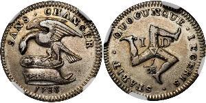 1/2 Penny Isle of Man Kupfer 