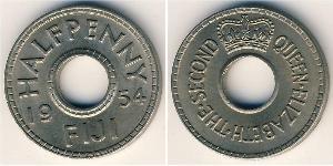 1/2 Penny Fidschi Kupfer/Nickel 
