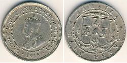 1/2 Penny Jamaika (1962 - ) Kupfer/Nickel 