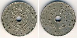1/2 Penny Southern Rhodesia (1923-1980) Kupfer/Nickel 