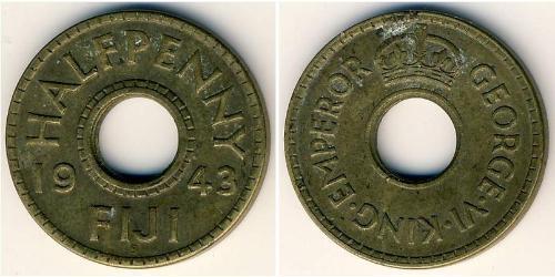 1/2 Penny Fidji Laiton 