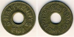 1/2 Penny Fiji (1970 - ) Laiton 