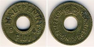 1/2 Penny Fiji (1970 - ) Latón 