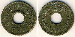 1/2 Penny Fiyi Latón 