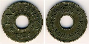 1/2 Penny Fiji (1970 - ) Ottone 