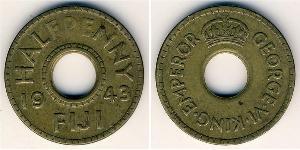 1/2 Penny Fiji (1970 - ) Ottone 
