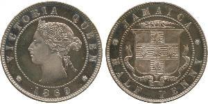 1/2 Penny Giamaica (1962 - ) Rame/Nichel Vittoria (1819 - 1901)