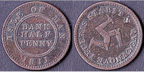1/2 Penny Isola di Man  