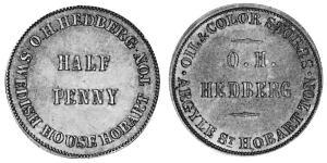 1/2 Penny 澳大利亚 銅 
