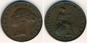 1/2 Penny 英国 銅 