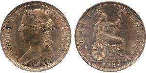 1/2 Penny 英国 銅 维多利亚 (英国君主)