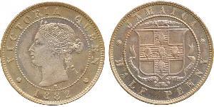 1/2 Penny 牙买加 銅/镍 维多利亚 (英国君主)